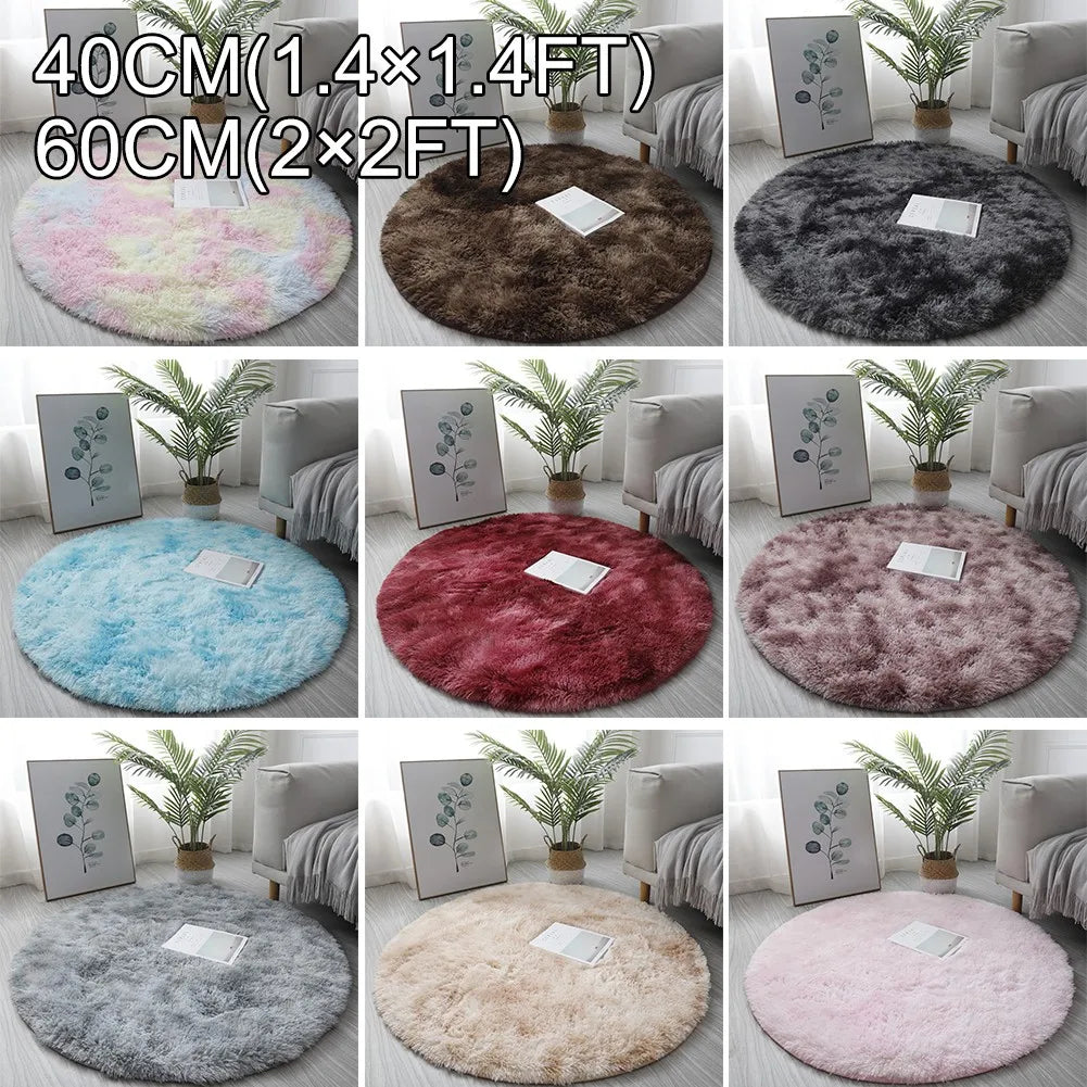 Soft Small Round Shaggy Rug