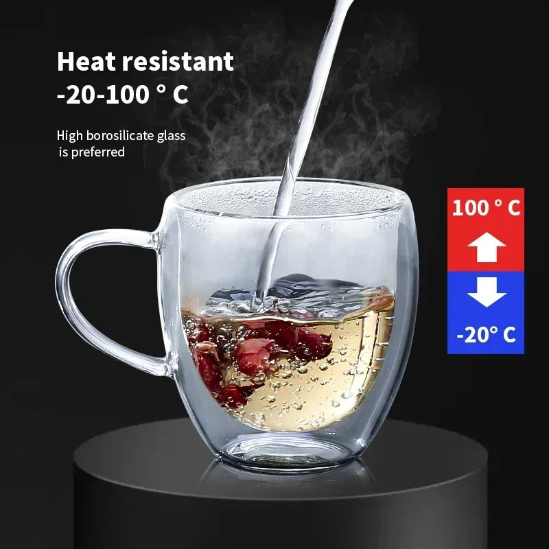 Heat-Resistant Double-Wall Glass Cup