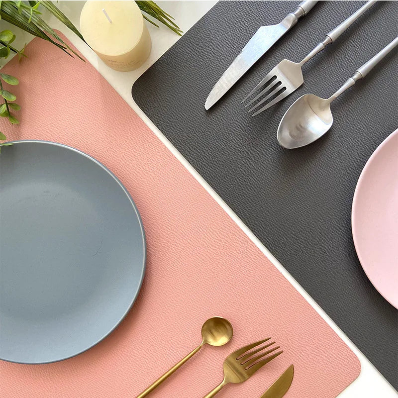 Stylish Layer Leather Table Mat