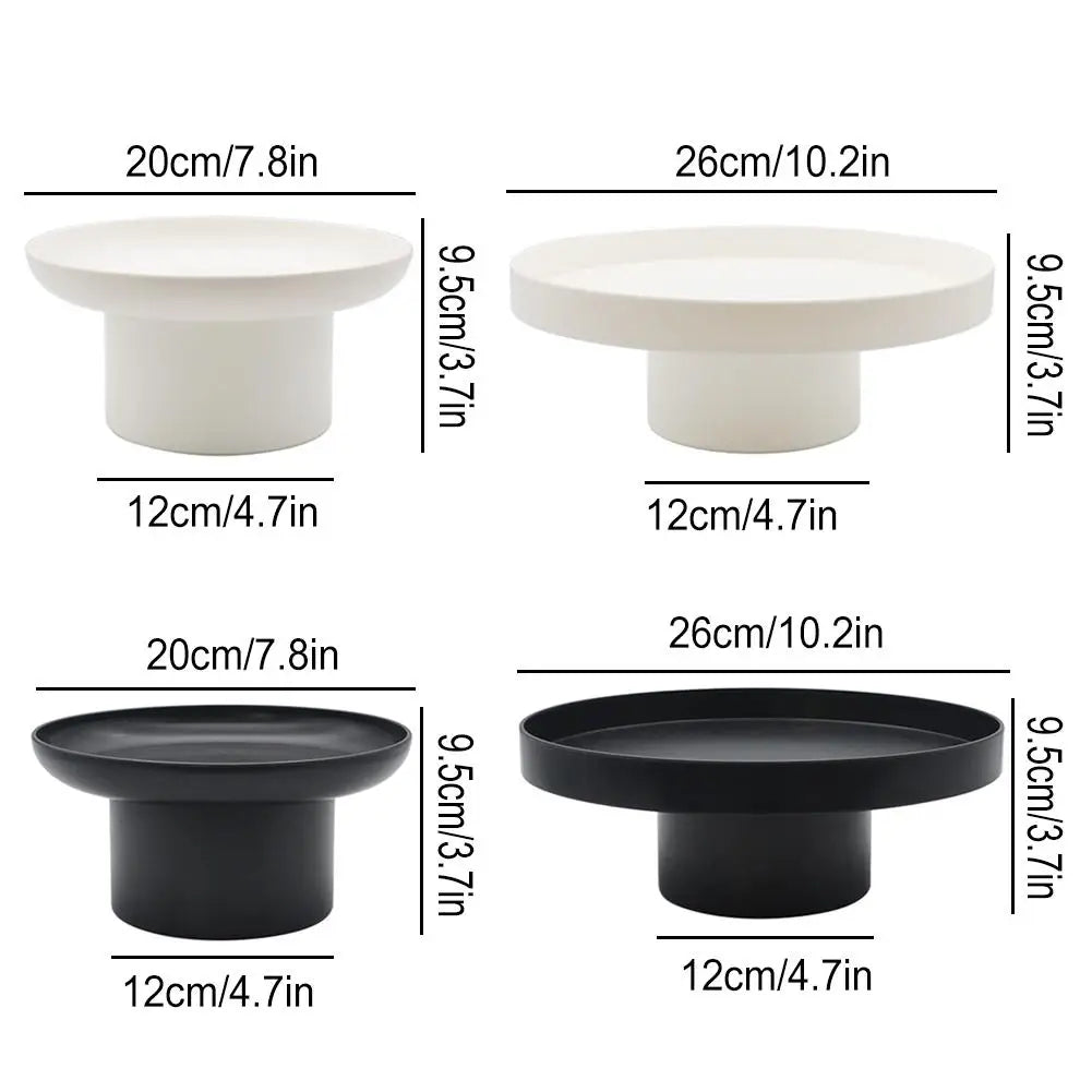 Nordic Plastic Acrylic Round Storage Tray Tea Food Dishes Drink Platter Jewelry Sundries Decorative Tray Desktop Home Decor