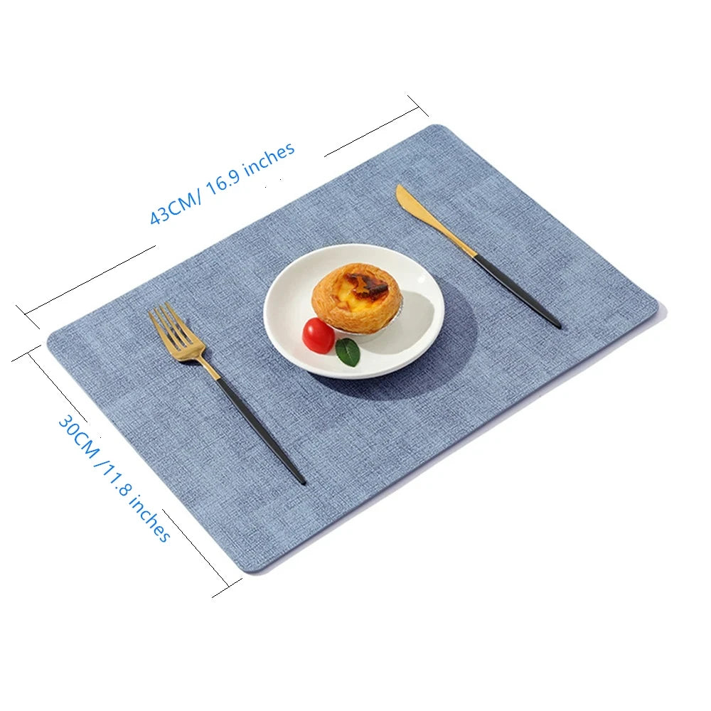 Placemats Dual Sided,Faux Leather Place Meal Mats Indoor Placemats for Dining Table Outdoor Square Non-Slip Washable Table Mats