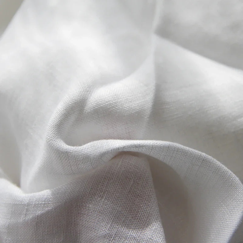 Pure Linen Bed Sheets 100% Stone Washed French Linen Solid Color Breathable and Durable for Hot Sleepers 1 PC Flat Sheet