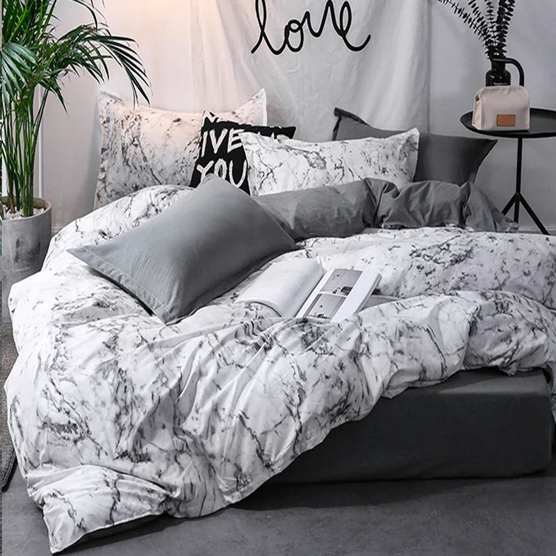 Marble look Comforter Bedding Set
