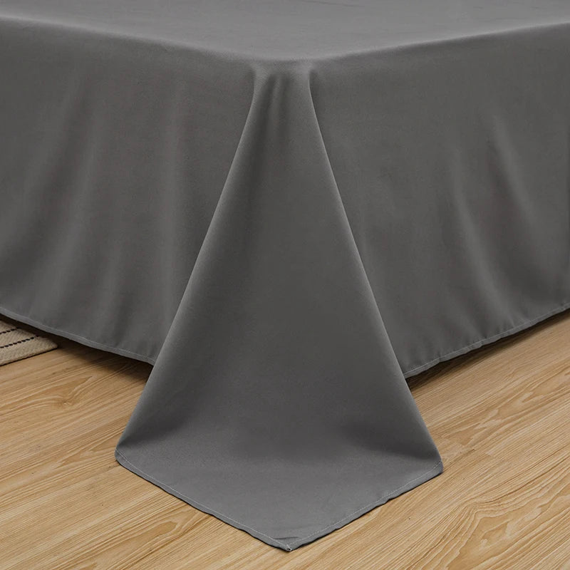 Solid Color Flat Bed Sheet – Soft and Durable for All Bed Sizes