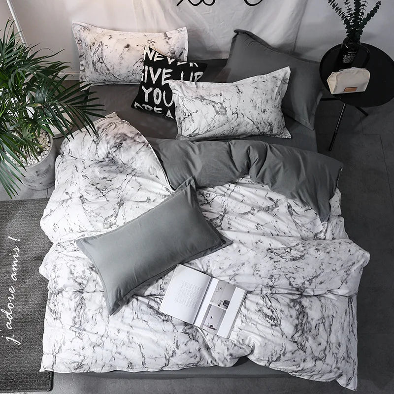 Marble look Comforter Bedding Set