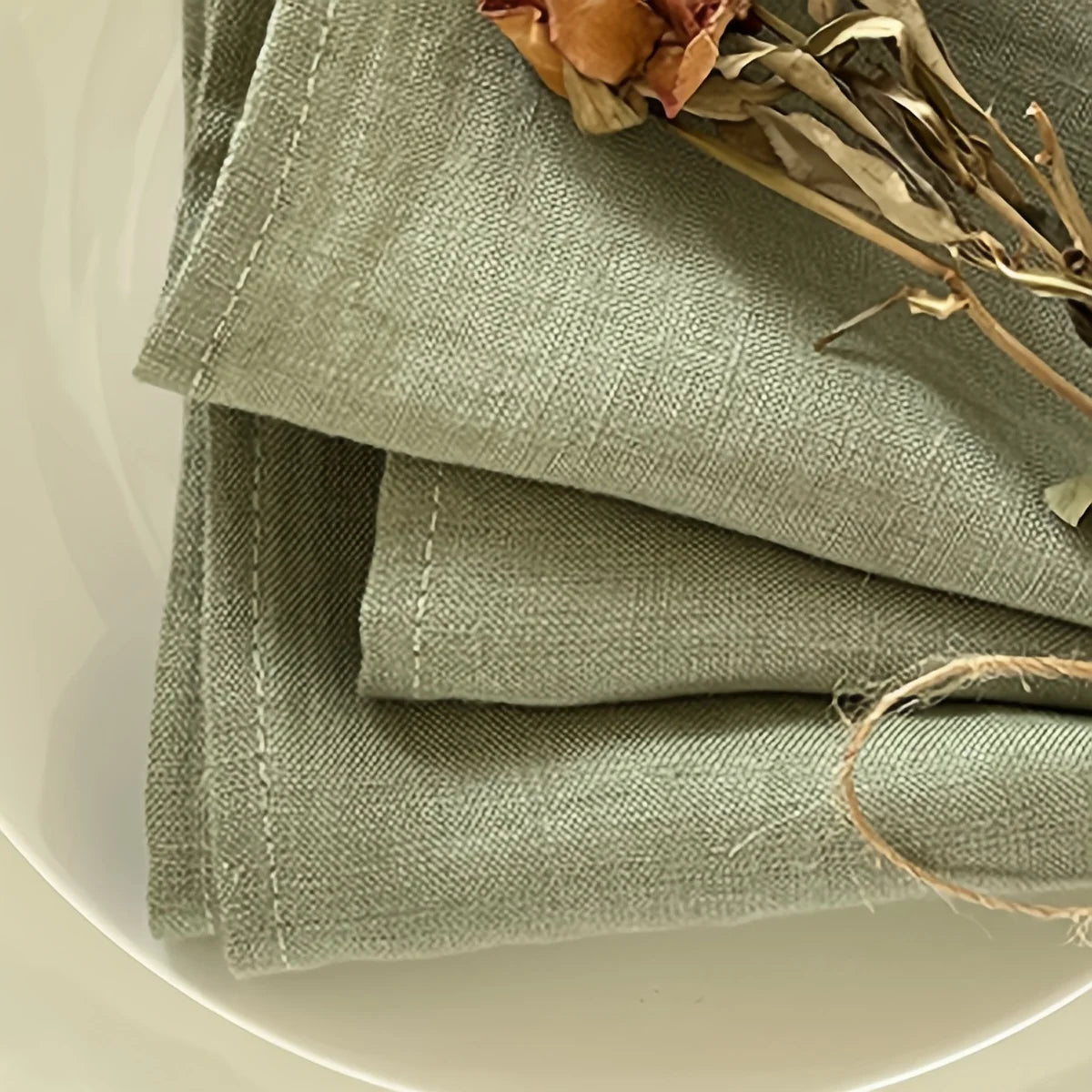 Set Of 6 40x40cm Table Cloth Napkins Durable Polyester Thicken Placemat Reusable for Kitchen Dining Wedding Decoration