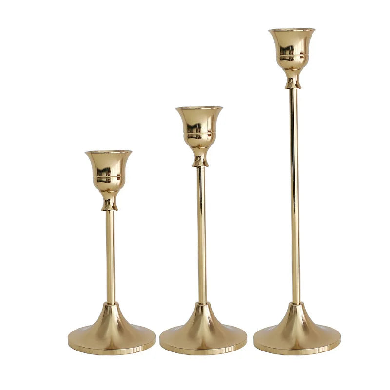 LUXURY Golden Candle Holders Set