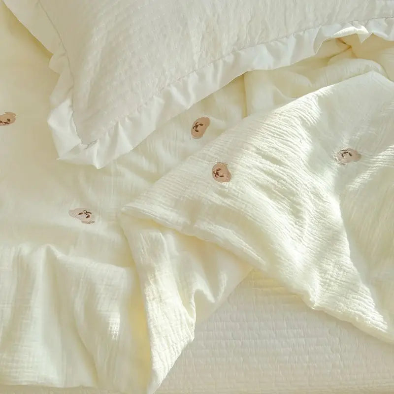 Super Soft Double Layer Yarn Summer Blanket Skin-friendly Breathable Lightweight Quilt for Children Adult Comforter Summer Duvet