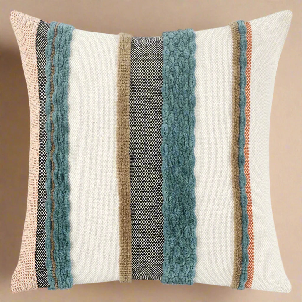 Boho Striped Throw Pillow Cover 18x18 Inch