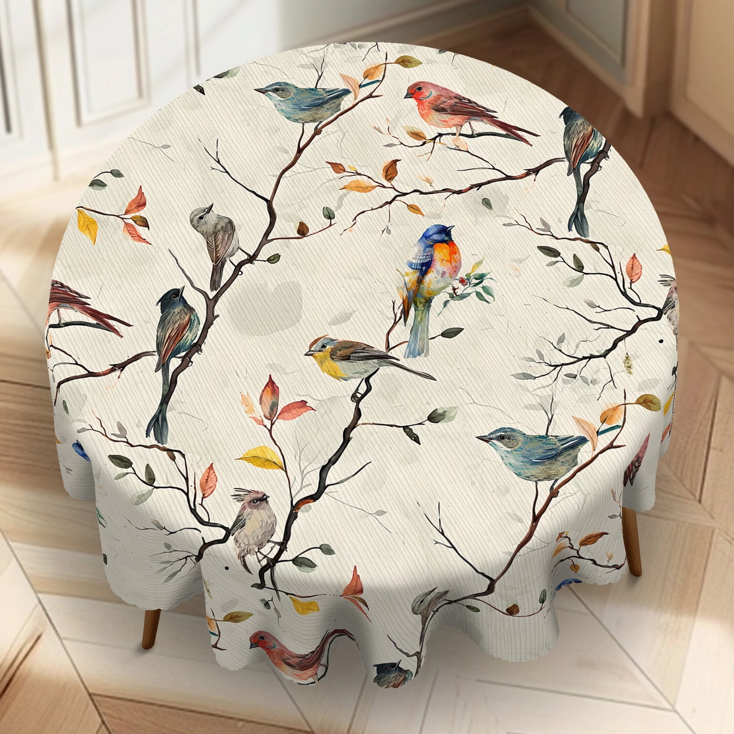 Exotic Flower and Bird Series Rectangular Dustproof Coffee Table Restaurant Tablecloth Holiday Party Dinner Decoration Cloth