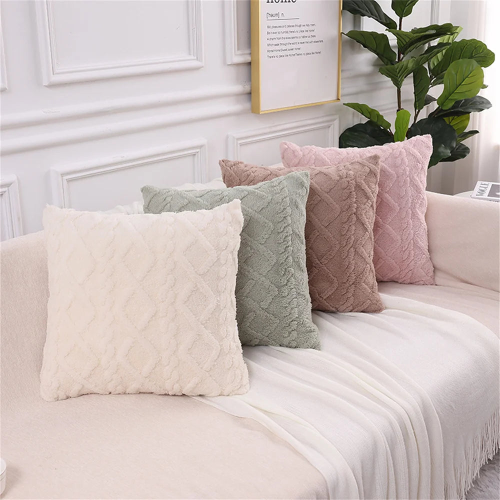 Olanly Throw Pillow Covers 45x45cm Soft Plush Pillowcase For Sofa Pillow Case Cotton Home Decor Couch Cushion Cover 50x50 