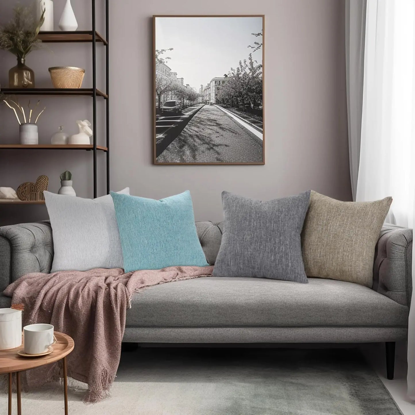Homaxy Chenille Cushion Cover 45x45cm Throw Pillow Cover Soft Luxury Pillowcase For Sofa Living Room Decorative Pillowcase 40x40
