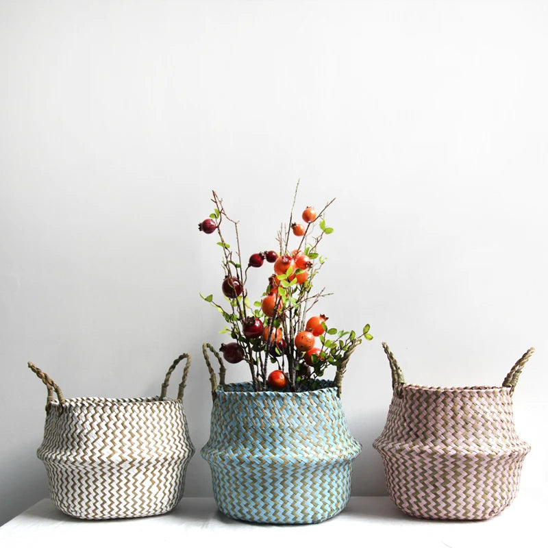 Boho Handmade Wicker Storage Baskets
