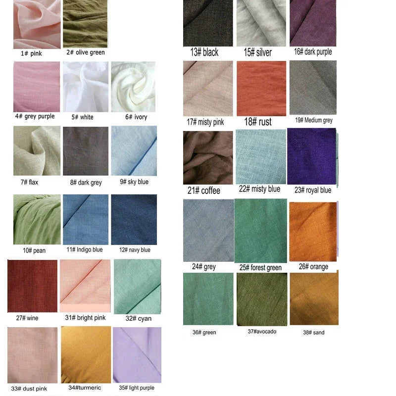 Pure Linen Bed Sheets 100% Stone Washed French Linen Solid Color Breathable and Durable for Hot Sleepers 1 PC Flat Sheet