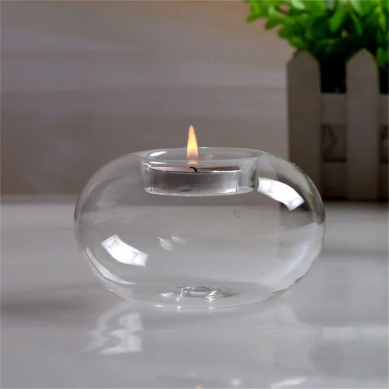 Crystal Glass Hanging Tealight Candle Holder