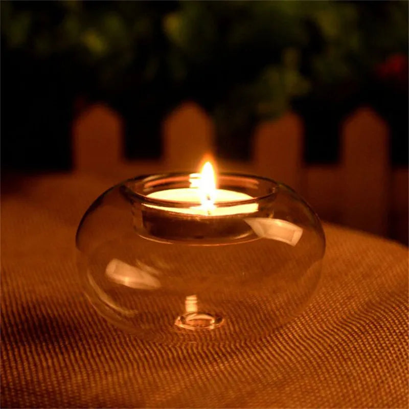 Crystal Glass Hanging Tealight Candle Holder