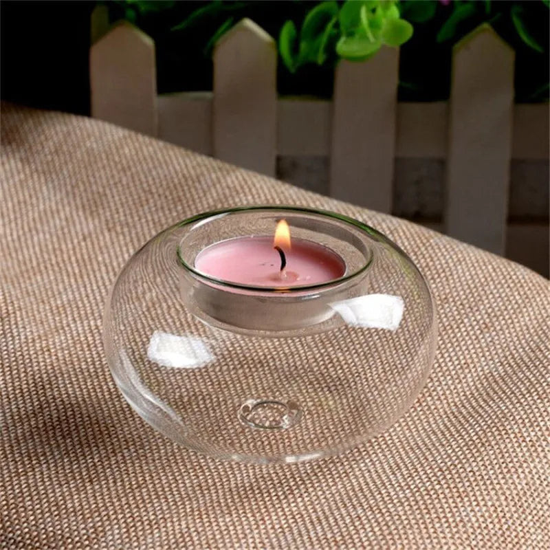 Crystal Glass Hanging Tealight Candle Holder