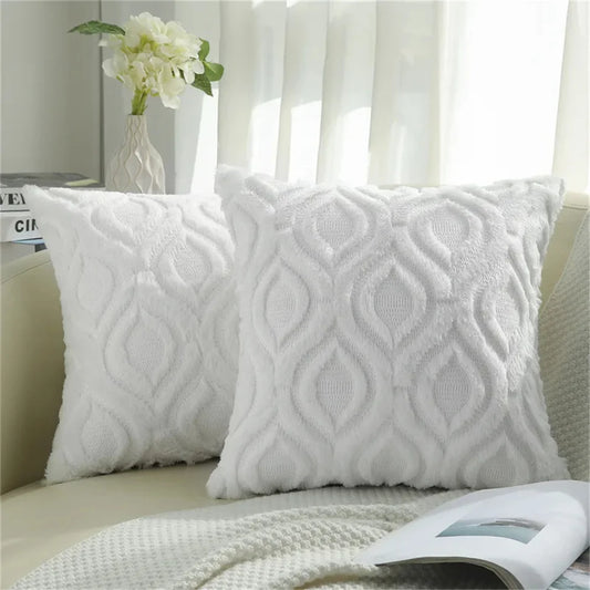 Olanly Throw Pillow Covers 45x45cm Soft Plush Pillowcase For Sofa Pillow Case Cotton Home Decor  Couch Cushion Cover 50x50 ﻿
