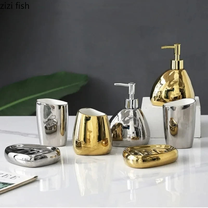 LUXURY Ceramic Bathroom Accessory Set