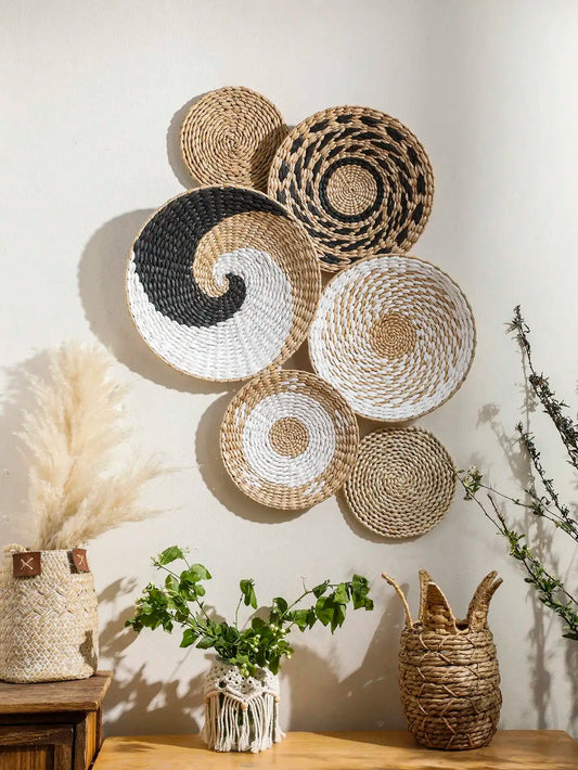 Boho Handwoven Wall Basket