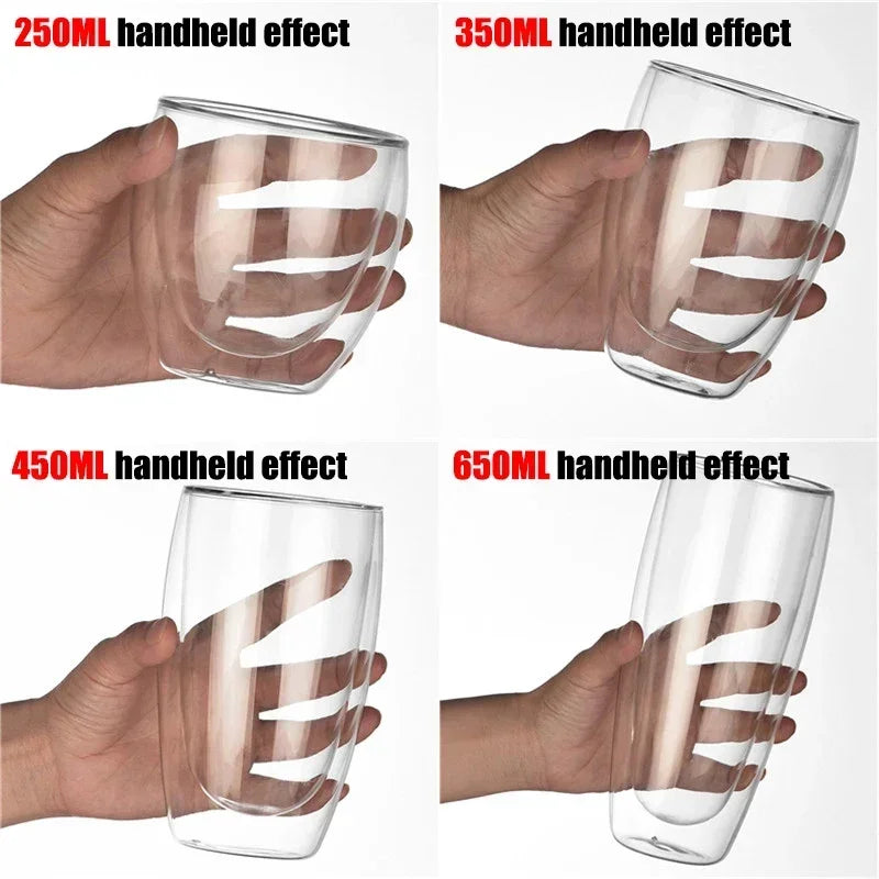 Heat-Resistant Double-Wall Glass Cup