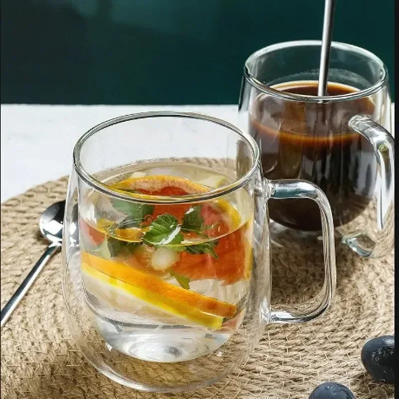 Heat-Resistant Double-Wall Glass Cup